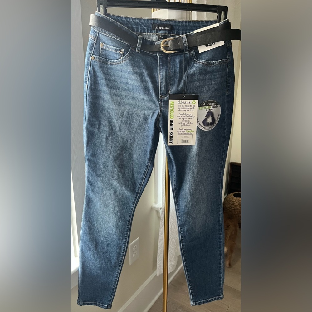 d.jeans Blue Recycled Denim Skinny Jeans Size 8  NWT